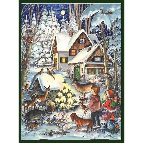 ドイツ製 アドベントカレンダー 回転式自立型 26枚のポストカードにも